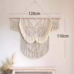 Sage Whispers: Extra Large Macrame Wall Tapestry - Decor Home