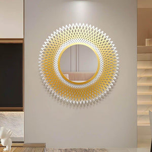 LuxeMirage: Extra Large Handcrafted Wall Mirror - Decor Home