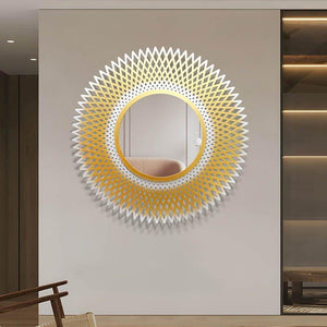 LuxeMirage: Extra Large Handcrafted Wall Mirror - Decor Home