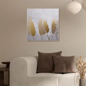 Radiant Leaves Handmade Oil Painting - Decor Home