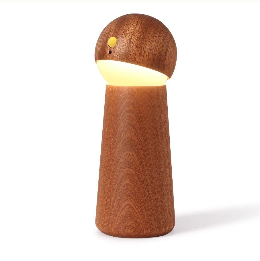 Wooden Aura Touch Voice-Control USB Dimmable Table Lamp - Decor Home