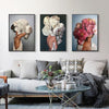 Floral Girls Wall Art Prints - 3 Pcs Set - Decor Home