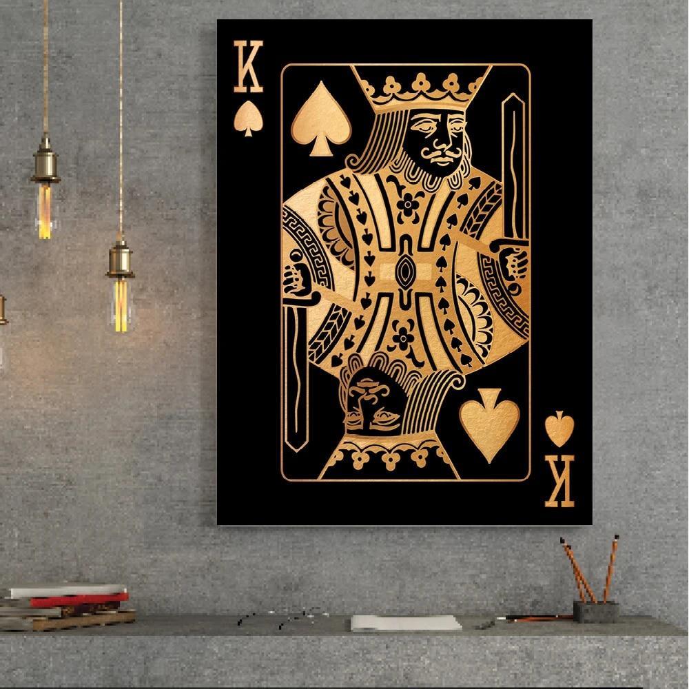 Poker Queen and King Canvas Prints 2 Pcs Set Canvas Prints Art Wall Australia Decor Home